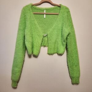 Fabletics Green Fuzzy Women's Sweater